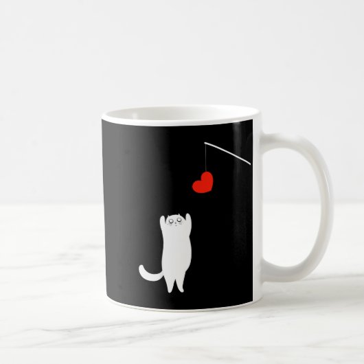 Cat Lover Valentine's Day Animal Affection Love Fu Koffiemok (Rechts)