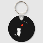 Cat Lover Valentine's Day Animal Affection Love Fu Sleutelhanger (Voorkant)