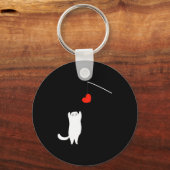 Cat Lover Valentine's Day Animal Affection Love Fu Sleutelhanger (Voorkant)