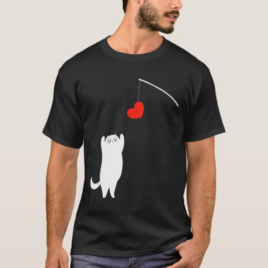 Cat Lover Valentine's Day Animal Affection Love Fu T-shirt (Voorkant)