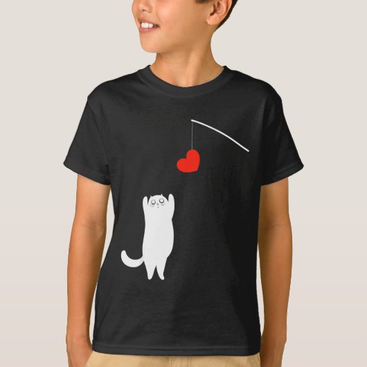 Cat Lover Valentine's Day Animal Affection Love Fu T-shirt (Voorkant)
