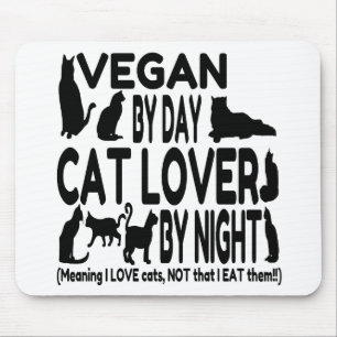 Cat Lover Vegan Grappig Muismat