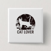 Cat Lover Vierkante Button 5,1 Cm (Voorkant)