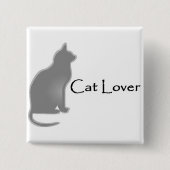 Cat Lover Vierkante Button 5,1 Cm (Voorkant)
