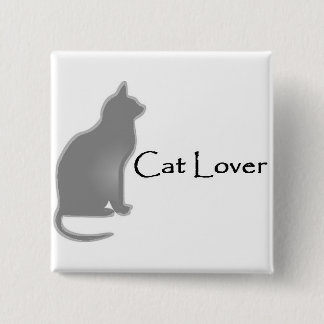Cat Lover Vierkante Button 5,1 Cm