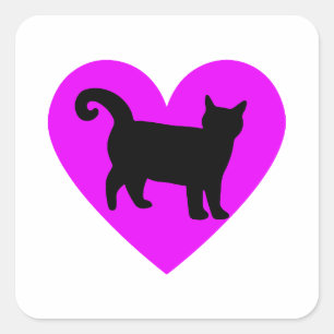 Cat Lover Vierkante Sticker