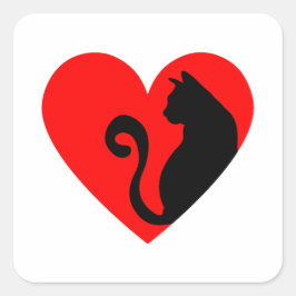 Cat Lover Vierkante Sticker