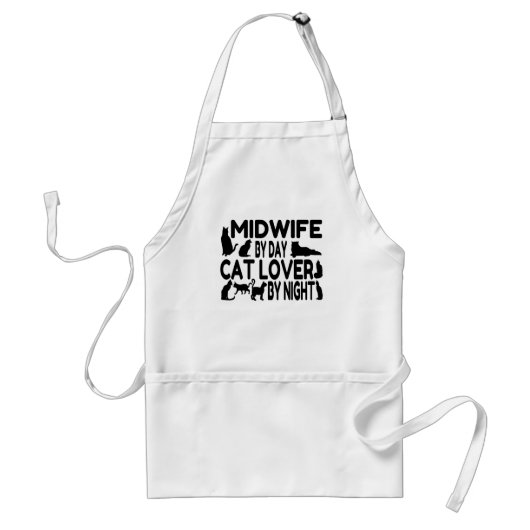 Cat Lover vroedvrouw Standaard Schort (Voorkant)