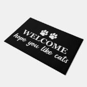 Cat Lover Welkom Hoop dat je van katten houdt Deurmat (Schuin)