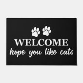 Cat Lover Welkom Hoop dat je van katten houdt Deurmat (Voorkant)