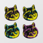 Cat Lover Window Decale Pop Art Raamsticker (Vel)