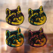 Cat Lover Window Decale Pop Art Raamsticker (Vel 2)