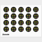 Cat Lover Window Decale Pop Art Ronde Sticker (Vel)