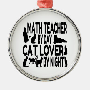 Cat Lover Wiskunde Teacher Metalen Ornament