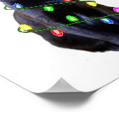 Cat Lover Xmas Lighting Santa Russian Blue Cat Chr Poster (Hoek)