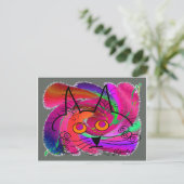 Cat Lovers abstracte kunstgeschenken Briefkaart (Staand voorkant)