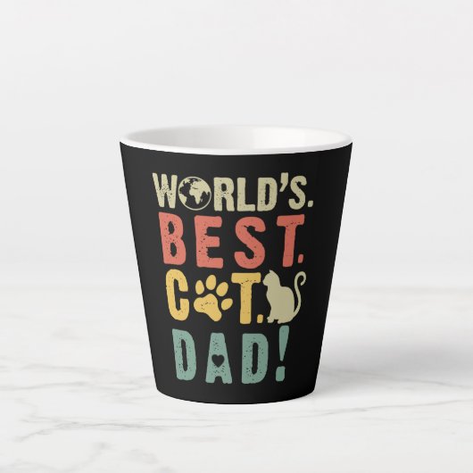 Cat Lovers | Beste kat-pap ter wereld Latte Mok (Voorkant)