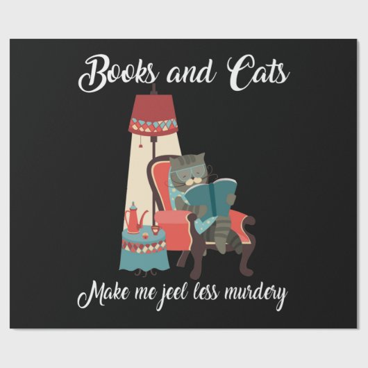 Cat Lovers | Boeken en katten maken dat ik me schu Cadeaupapier (Vlak)