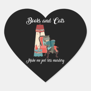 Cat Lovers   Boeken en katten maken dat ik me schu Hart Sticker