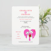 Cat Lovers Bride | Bruine paardenweddenschap Kaart (Staand voorkant)