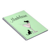 Cat Lovers Bubbels Moderne Mint Groen Persoonlijk Notitieboek (Rechterzijde)
