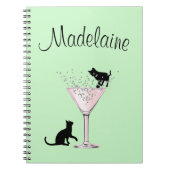Cat Lovers Bubbels Moderne Mint Groen Persoonlijk Notitieboek (Voorkant)