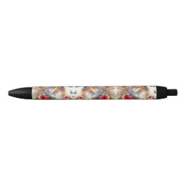 Cat Lovers Calico Cat Floral Schrijven Zwarte Inkt Pen