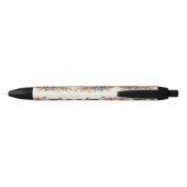 Cat Lovers Calico Cat Floral Schrijven Zwarte Inkt Pen (Achterkant)