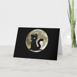 Cat Lovers   Cat Moon Cat Gift Idee Feestdagen Kaart