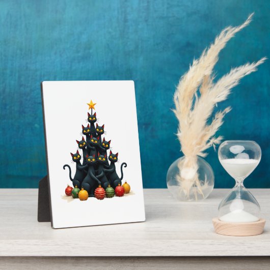 Cat Lovers Cute and Funny Holiday Tree Christmas 2 Fotoplaat (Zijkant)