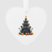 Cat Lovers Cute and Funny Holiday Tree Christmas 2 Ornament (voorkant)