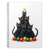 Cat Lovers Cute and Funny Holiday Tree Christmas M Notitieboek (Voorkant)