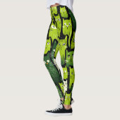 Cat Lover's Delight - Leuke en grappige Doodle Kat Leggings (Links)