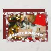 Cat Lovers douane of niet foto Feestdagenkaart (Voorkant / Achterkant)