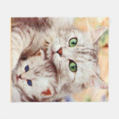Cat Lovers Fleece Blanket Deken (Voorkant (Horizontaal))