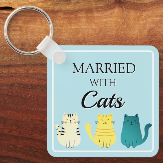 Cat Lover's Fun op maat Sleutelhanger (Voorkant)