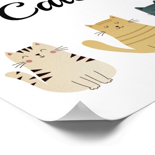Cat Lover's Fun Poster Wall Art (Hoek)