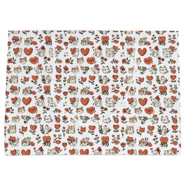 Cat Lover's Gift Bag: Kittens en harten Groot Cadeauzakje