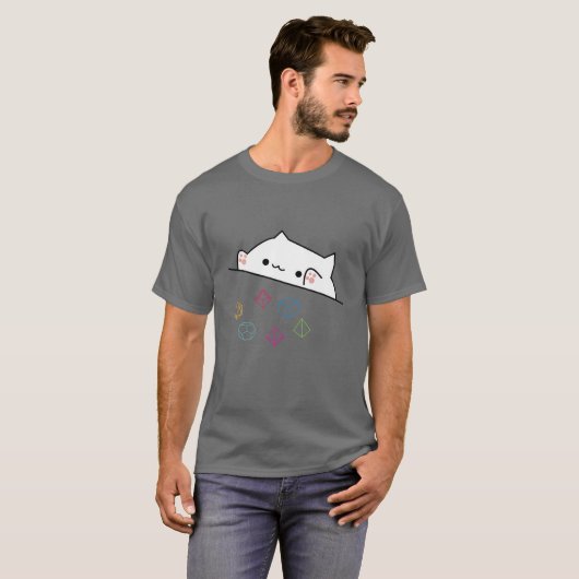 Cat Lovers Gift Cat Throwing Dice T-shirt (Voorkant volledig)