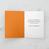 Cat Lovers Happy Thanksgiving Kaart (Binnen)