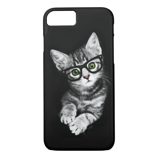 Cat Lover's Hipster Kat iPhone 7 Hoesje (Achterkant)