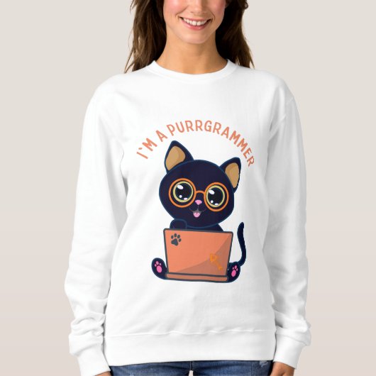 Cat Lovers Ik ben een programmeur Trui (Voorkant)