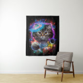 Cat Lovers | Kat in de Galaxy Space Cosmos Wandkleed (In situ)