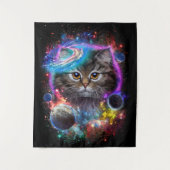 Cat Lovers | Kat in de Galaxy Space Cosmos Wandkleed (Voorkant)