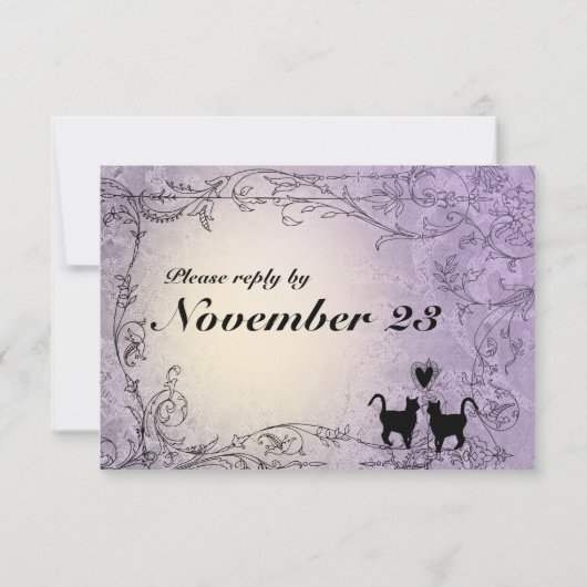 Cat Lovers Lavender RSVP (Achterkant)
