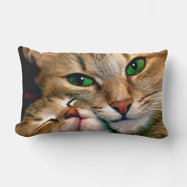 Cat Lovers Lumbar Pillow Kussen (Voorkant)