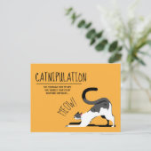 Cat Lovers Meow Design Briefkaart (Staand voorkant)
