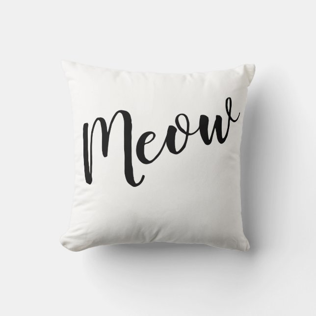 Cat Lover's Meow Sierkussen (Voorkant)