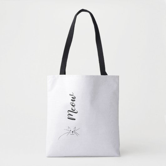 Cat Lover's Meow Tote Bag (Voorkant)