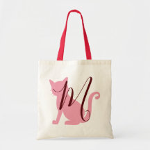 Cat Lovers Monogram Pink en Burgundy